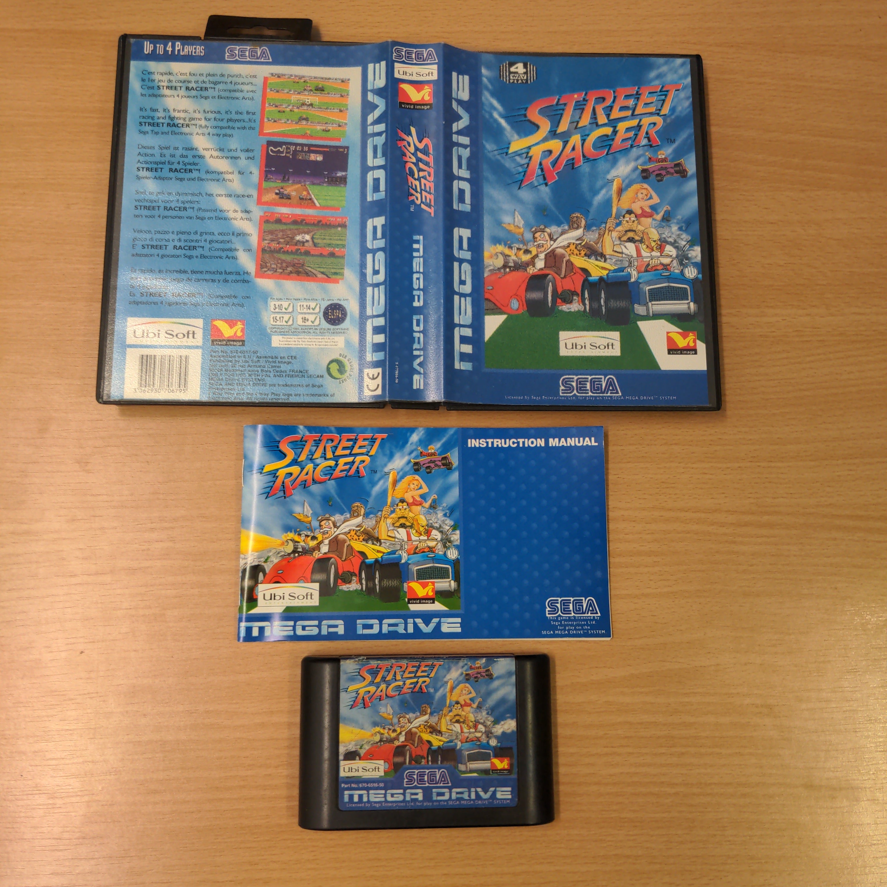 Street Racer Sega Mega Drive game complete Street Racer Sega Mega Drive game complete